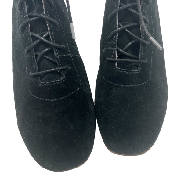Madewell Emilia Black Suede Lace Up Block Heeled Casual Booties Women’s 8.5 - Picture 5 of 13